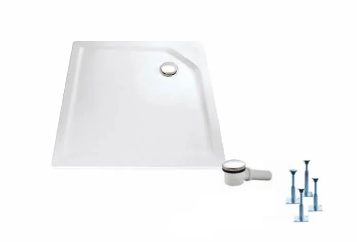 HSK-Marmor-Polymer-Quadrat-Duschwanne-super-flach-weiss-Alternativ
